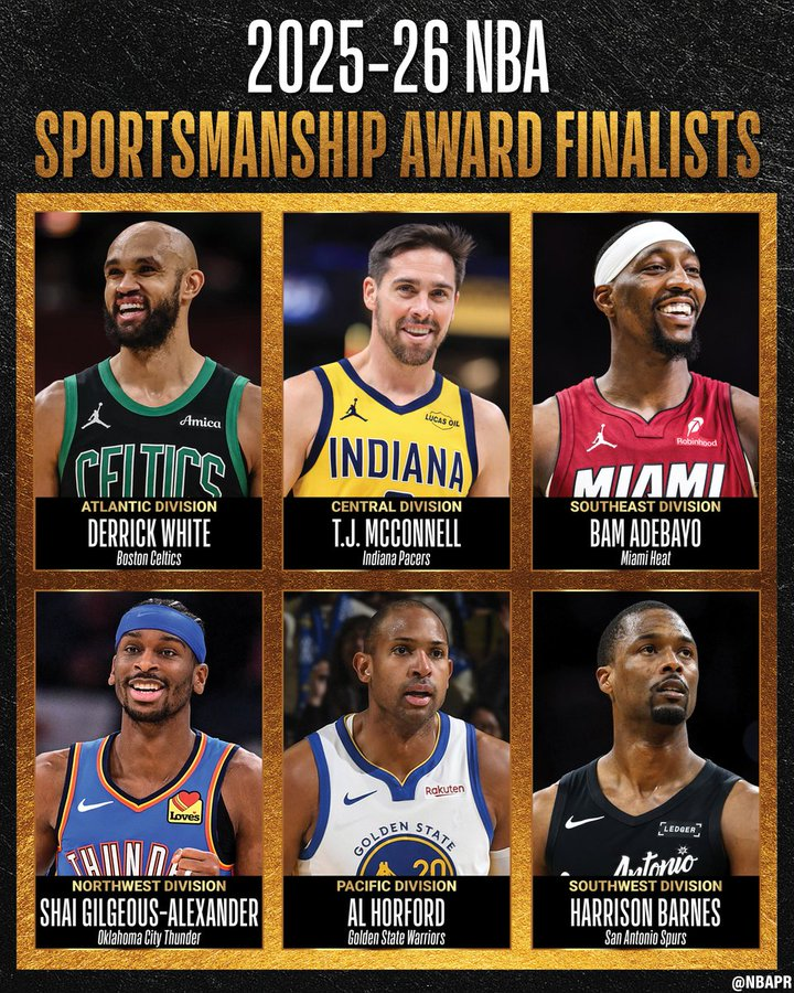 PP电子官方-两大奖项候选官宣！SGA冲体育道德风尚奖 霍勒迪四夺最佳队友奖？